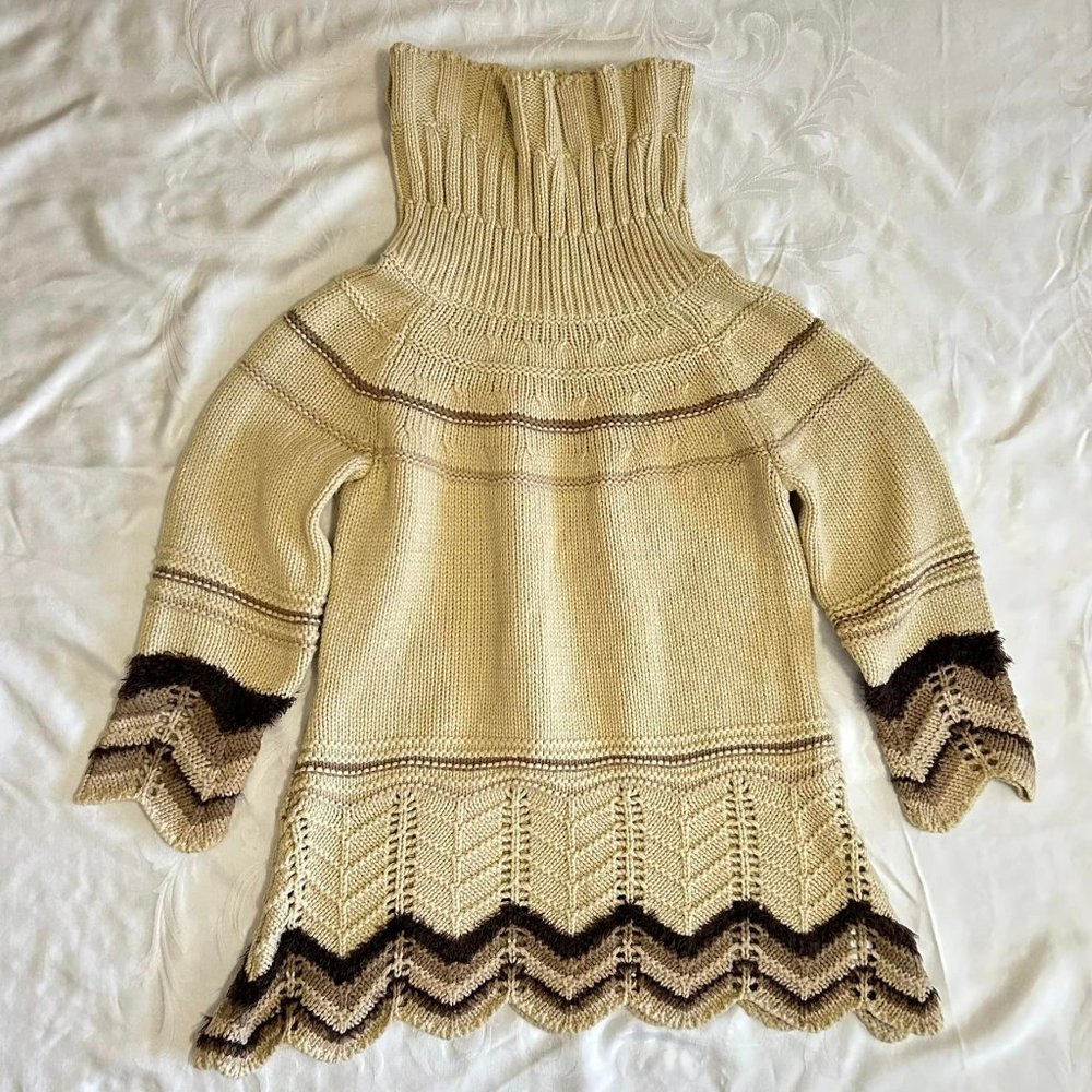 Size Small (12) Denim 24/7  Brand Beige 3/4 Sleeve Sweater